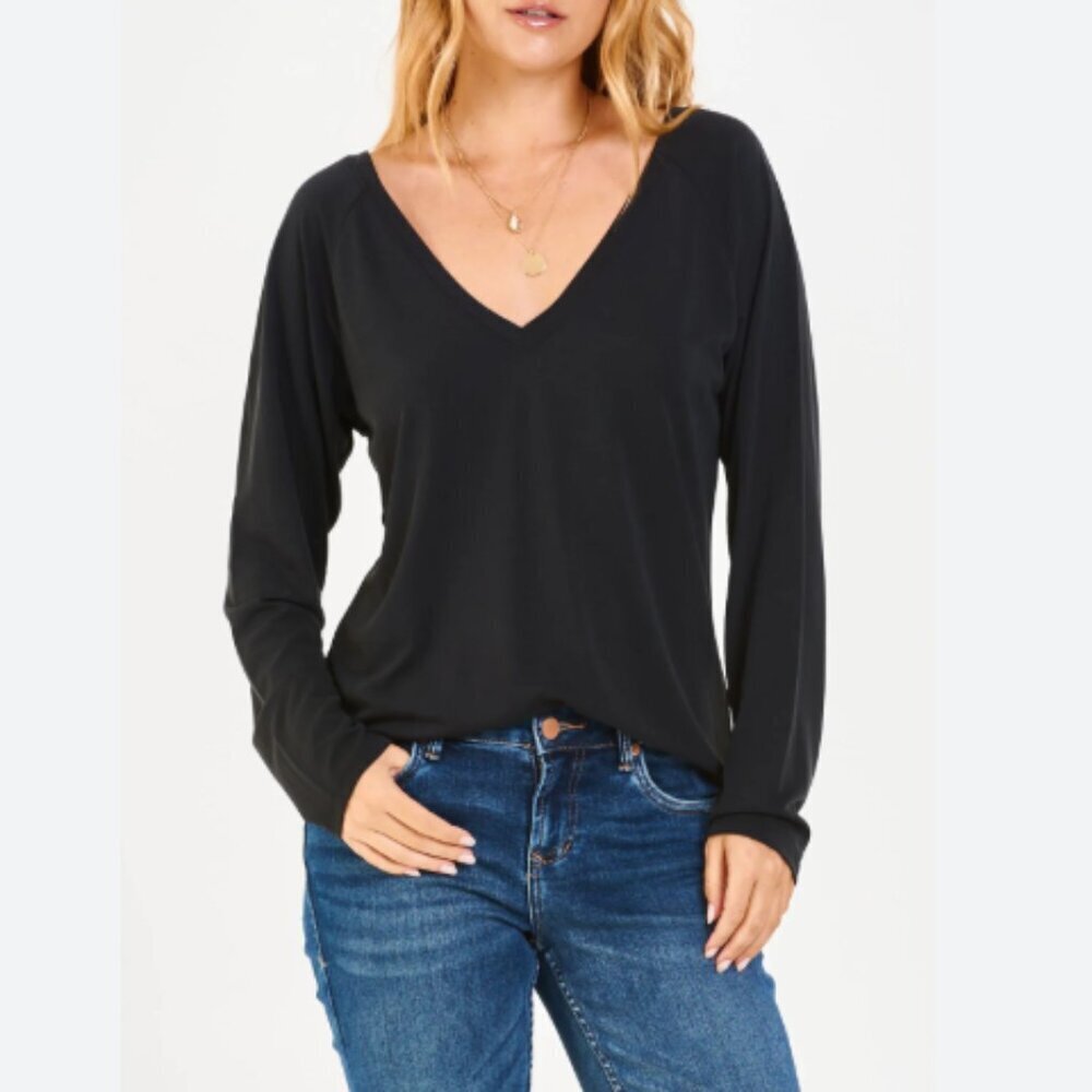Another Love Black Liv Modal Long Sleeve T-Shirt S